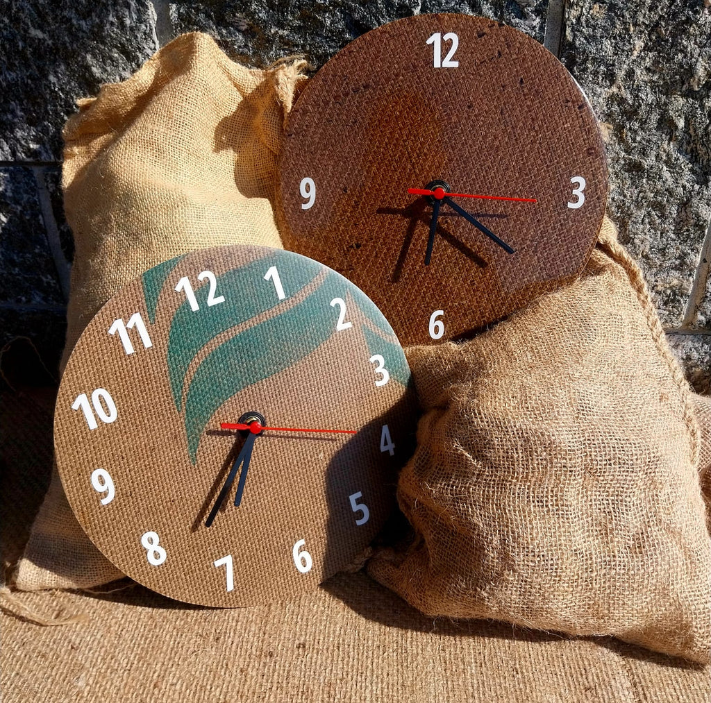 Orologio di diametro 28cm in Jutapress - Per dare un tocco naturale alla tua parete